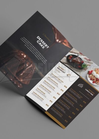 Hotel Bifold Brochure/Restaurant Menu Illustrator Template