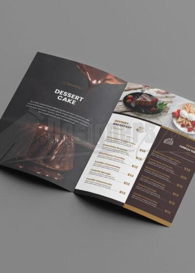 Hotel Bifold Brochure/Restaurant Menu Illustrator Template