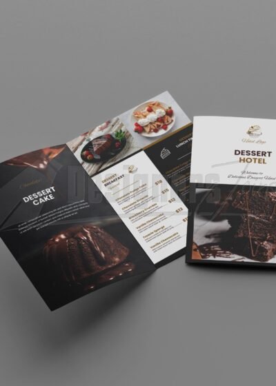 Hotel Bifold Brochure/Restaurant Menu Illustrator Template