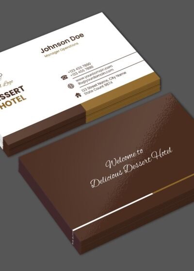 Hotel/Restaurant Business Card Illustrator Template, Restaurant Business Card Illustrator Template