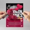 Happy Valentines Day Card or E-Flyer PSD Template