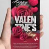 Happy Valentines Day Card or DL-Flyer PSD Template
