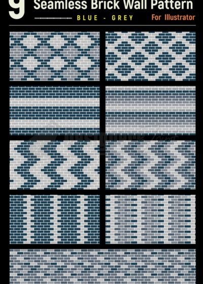 36 Seamless Vector Brick Wall Patterns - Print Brick Wall Papers in Illustrator 8 36 Vector Seamless Brick Wall Patterns