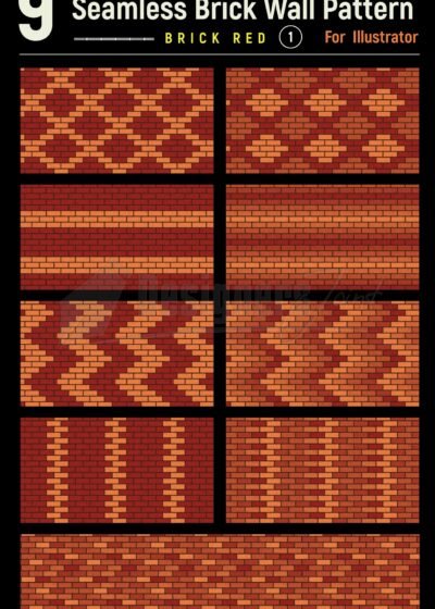 36 Vector Seamless Brick Wall Patterns