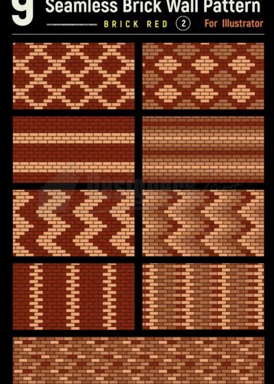 36 Vector Seamless Brick Wall Patterns