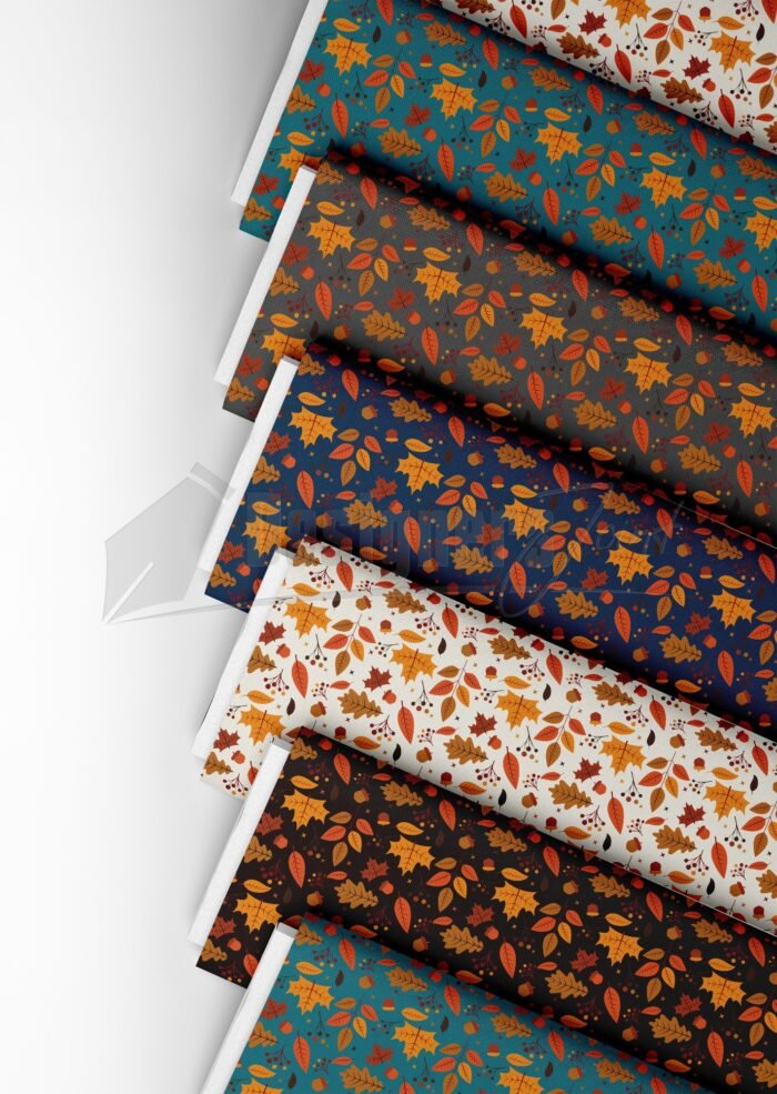 6 Color Vector Digital Autumn Pattern Swatches For Adobe Illustrator