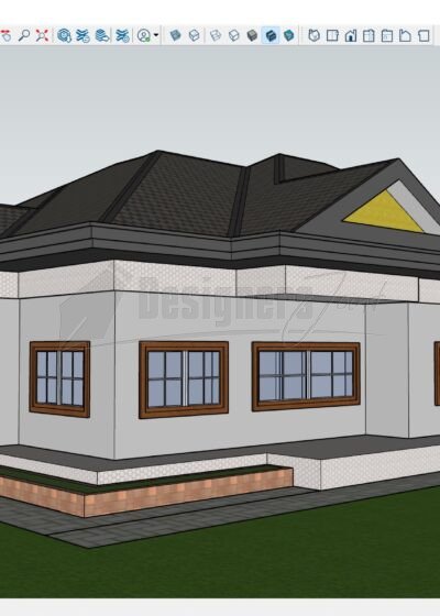 3 Bedroom House SketchUp Model 12 3 Bedroom House SketchUp Model