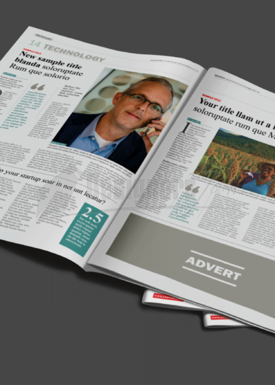 32 Page CorelDRAW Newspaper Template