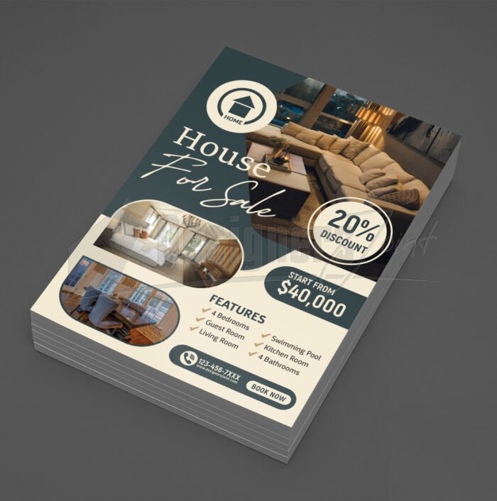 House for Sale Flyer template