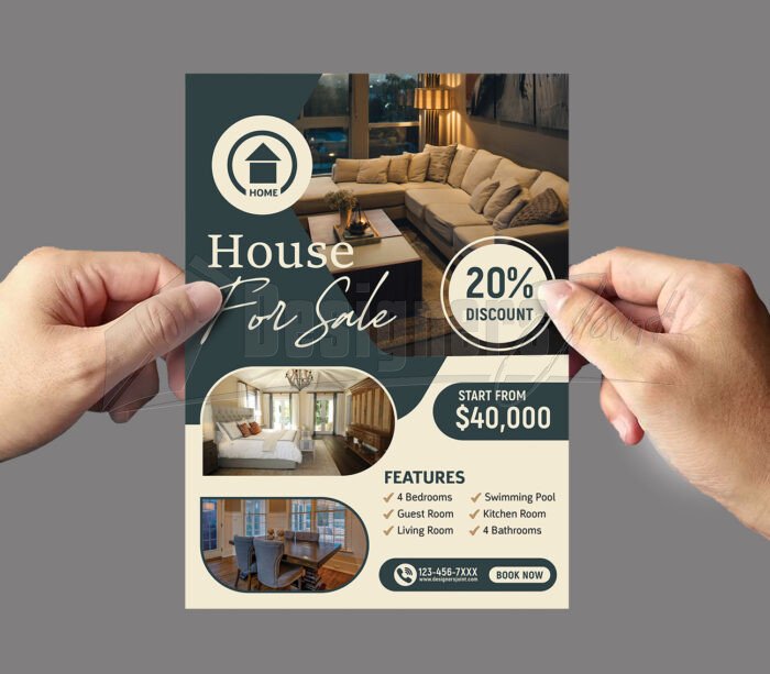 House for Sale Flyer template