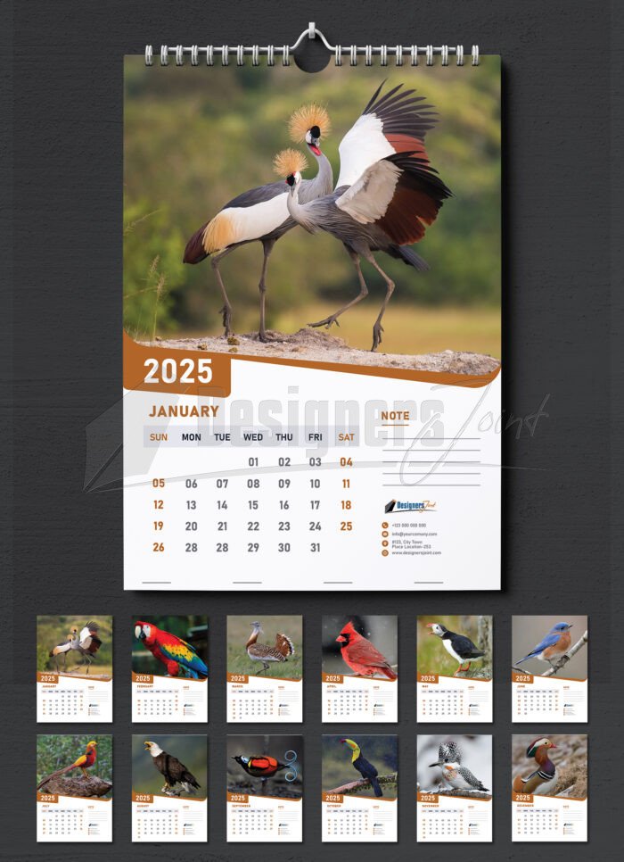 2025 Wall Calendar - Time Tier (Get 2026 FREE)