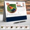 2026 Desk Calendar Template with Tear Drop Design