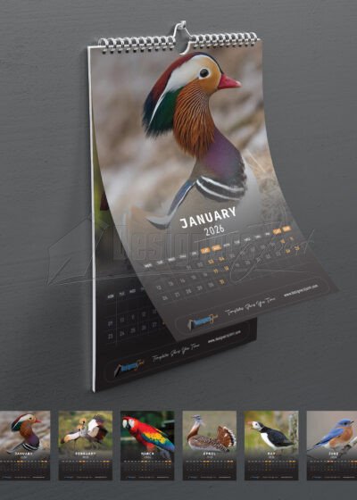 2026 Wall Calendar - Time Tracker