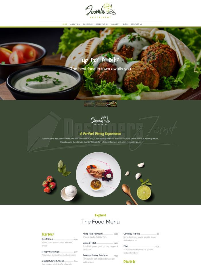 Joomla 5 Restaurant Website - Pre-Built, Ready-to-Launch