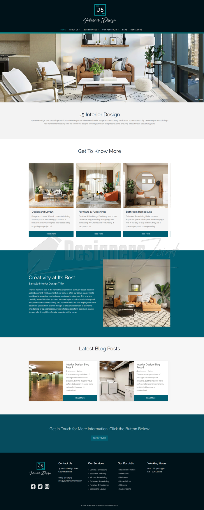 J5 Interior Design Joomla 5 Website