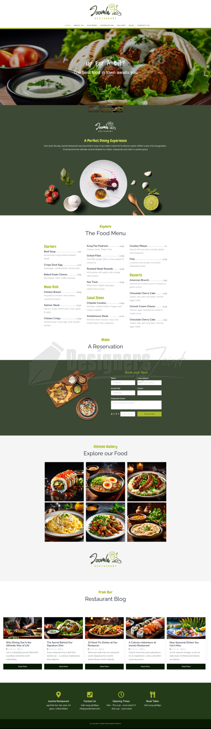 Best Joomla 5 Restaurant Website