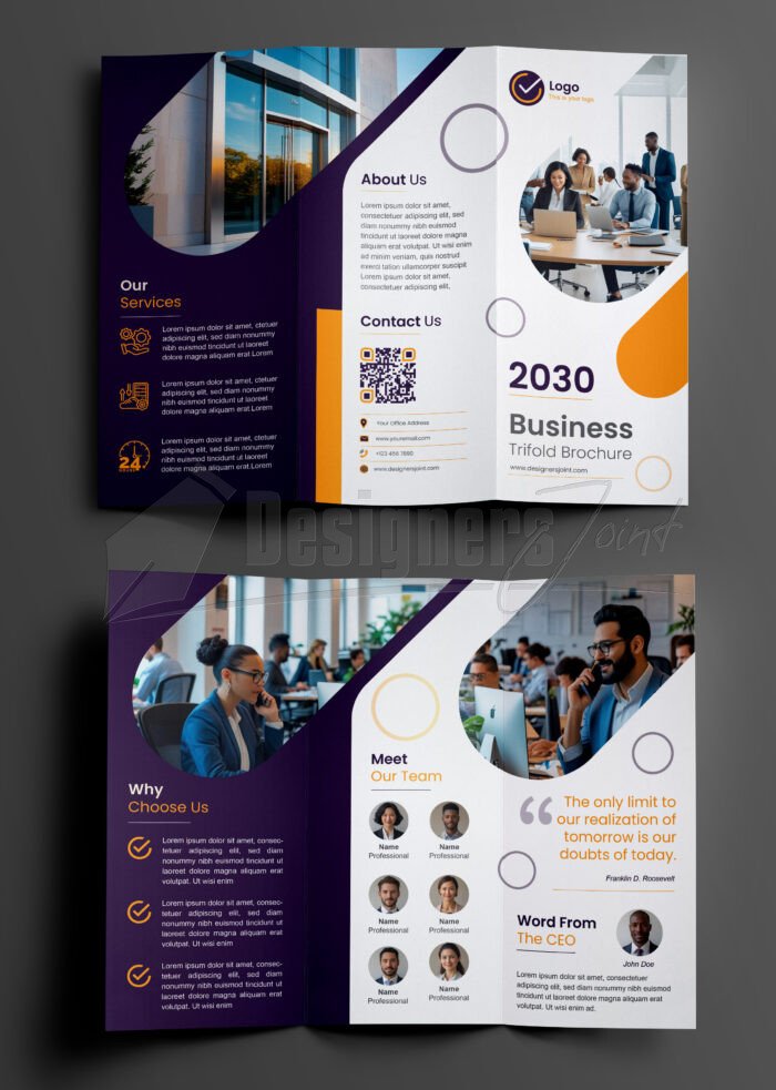 Business Tri-Fold Brochure Template