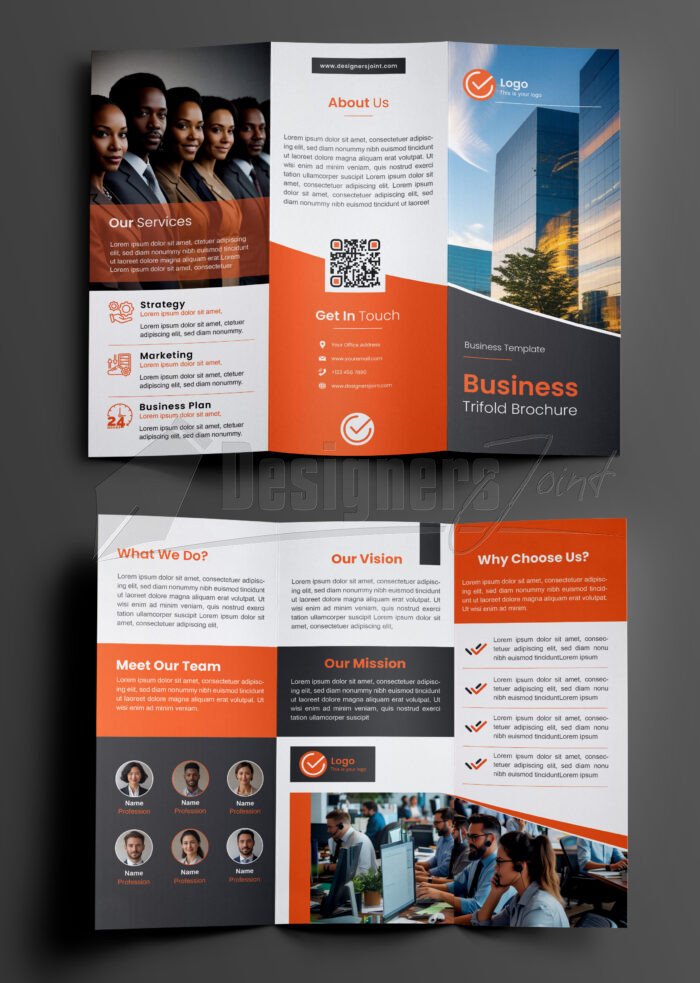 Corporate Business Tri-Fold Brochure Template