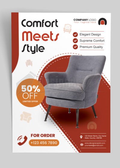 Furniture Sale Flyer Template – Editable in Illustrator1