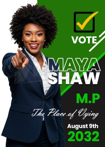 Campaign Poster Photoshop Template-Green