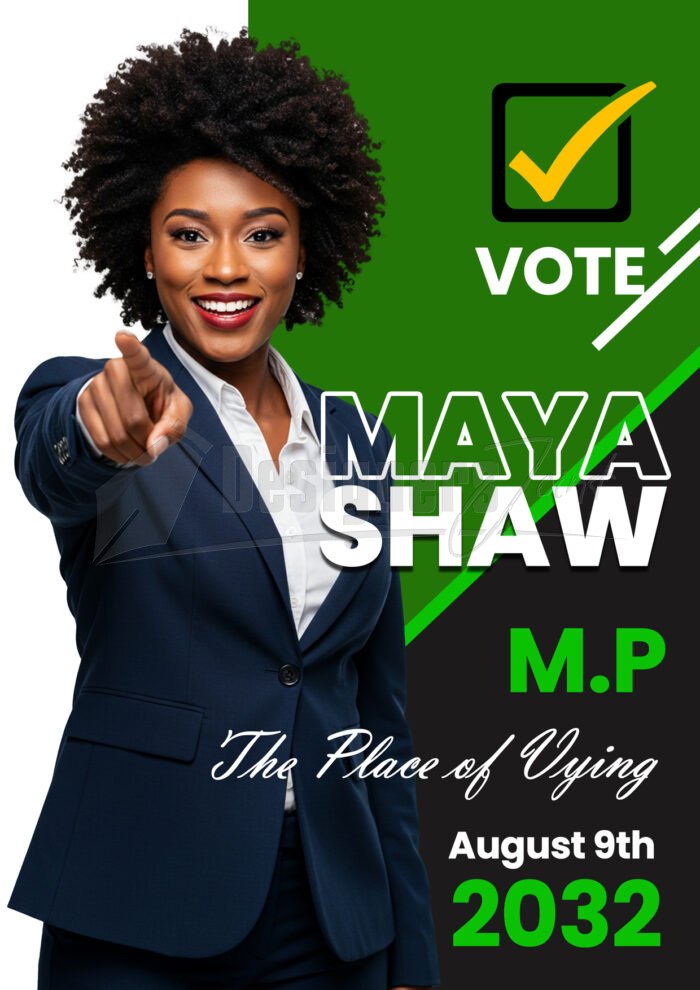 Campaign Poster Photoshop Template-Green