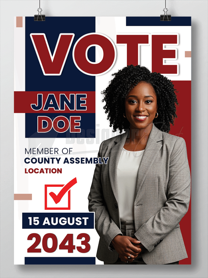 MCA Election Campaign Poster PSD Template