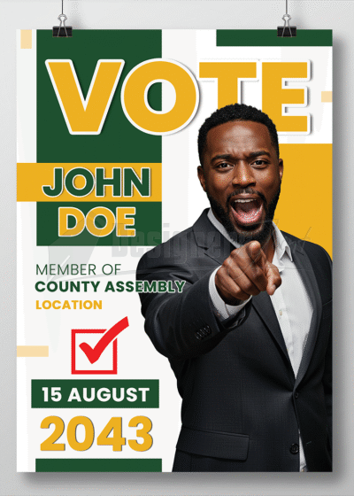 MCA Election Campaign Poster PSD Template