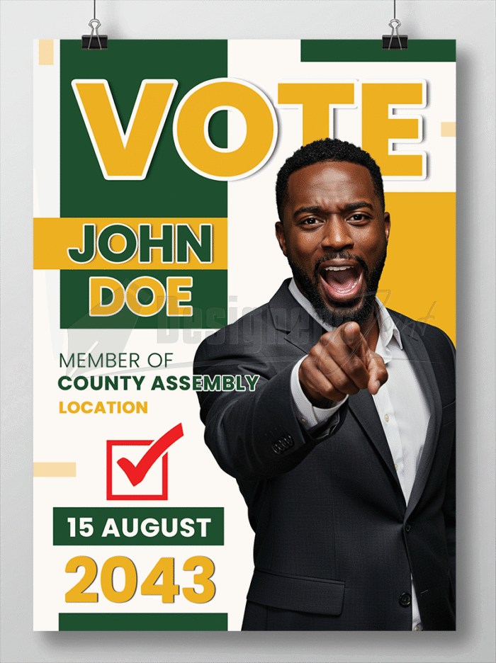 MCA Election Campaign Poster PSD Template