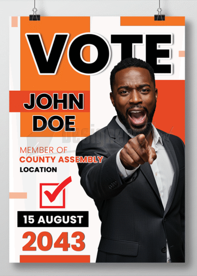 MCA Election Campaign Poster PSD Template