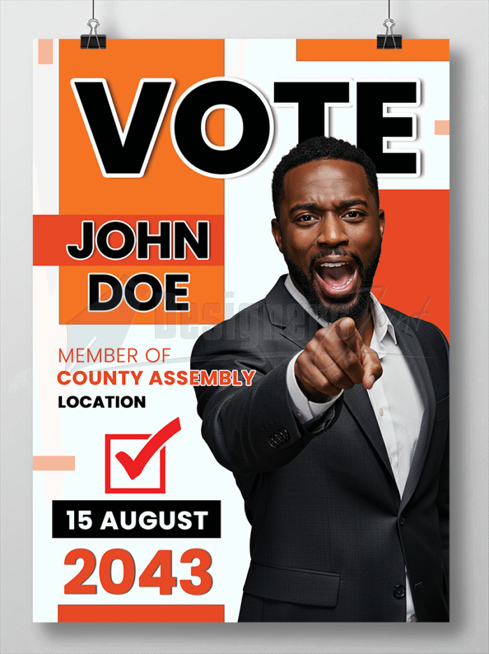 MCA Election Campaign Poster PSD Template