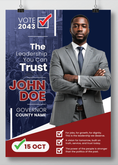 Political Campaign Poster PSD Template