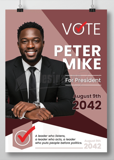 Presidential Candidate Campaign Poster PSD Template 11 Presidential Candidate Campaign Poster