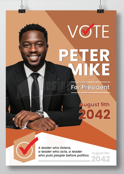 Presidential Candidate Campaign Poster PSD Template 12 Presidential Candidate Campaign Poster