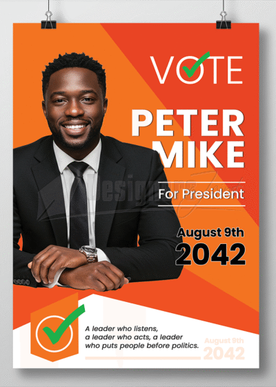 Presidential Candidate Campaign Poster PSD Template 10 Presidential Candidate Campaign Poster