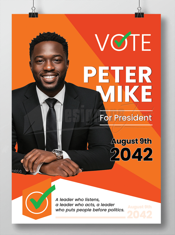 Presidential Candidate Campaign Poster