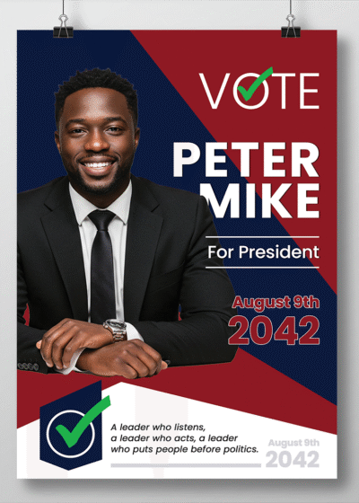 Presidential Candidate Campaign Poster PSD Template 13 Presidential Candidate Campaign Poster