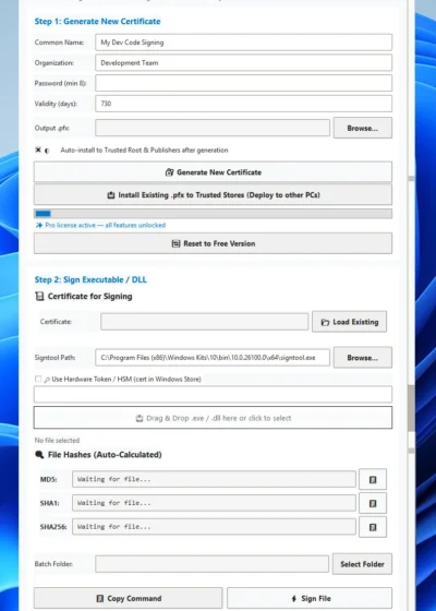 Code Signing Toolkit
