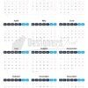 2027 Header Grid 12-Month Calendar Template