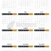 2027 Header Split 12-Month Calendar Template