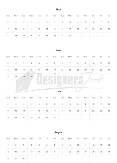 2027 Linear Stream 12-Month Calendar Template