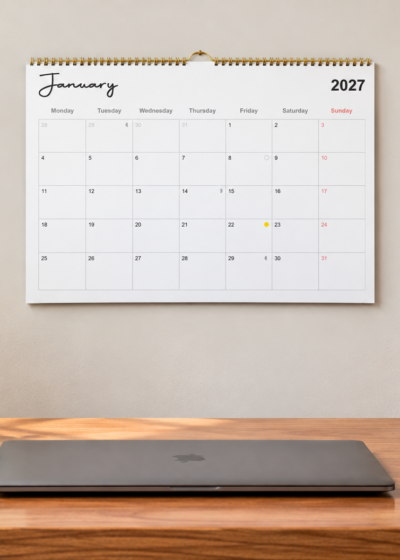 2027 Monthly Planner Calendar Template