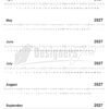 2027 Timeline 12-Month Calendar Template