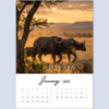 2027 Wall Calendar Template - Linear Stream Layout