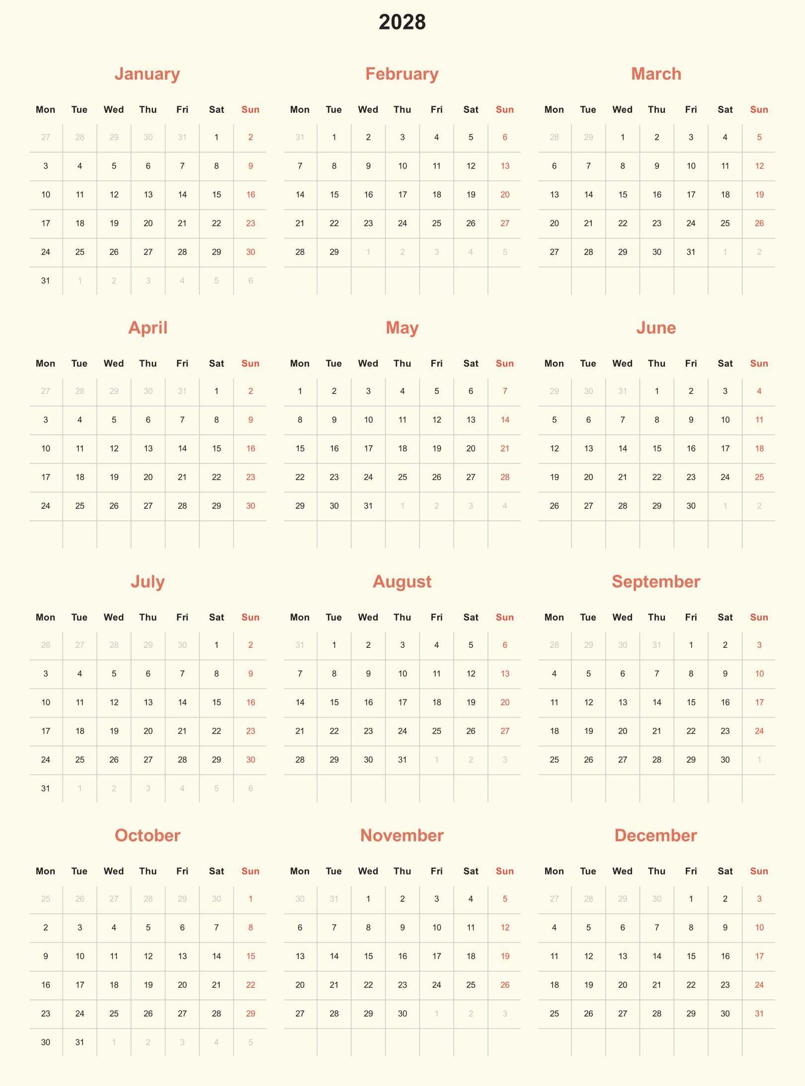 Best Calendar Generator 2028