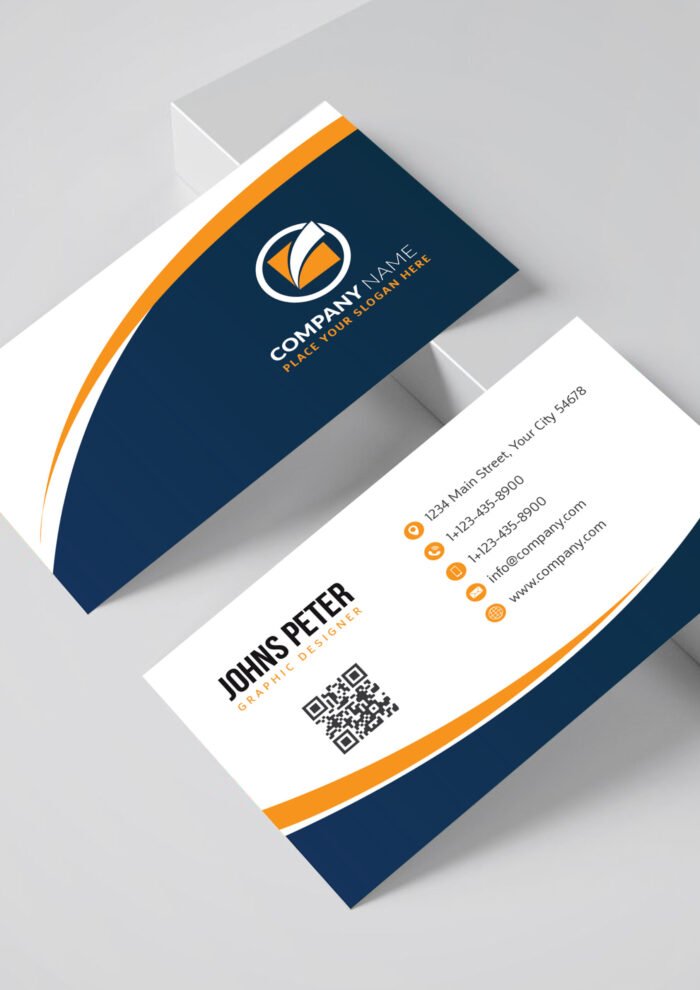 Clean Professional Business Card Template Blue scaled