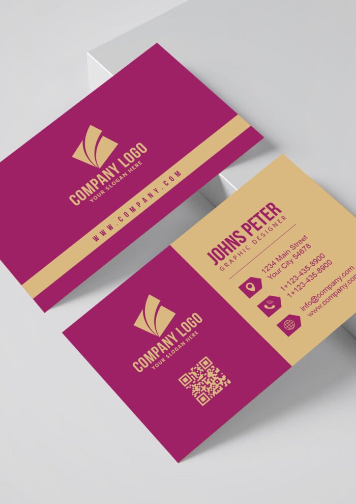 Corporate business card Pink 01 1 scaled
