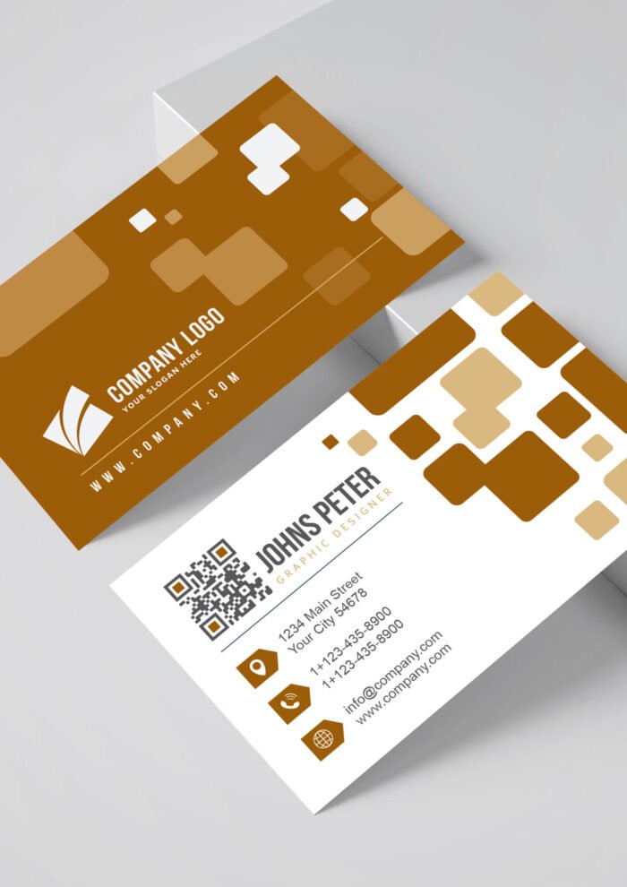 Creative Corporate Business Card Design Orange