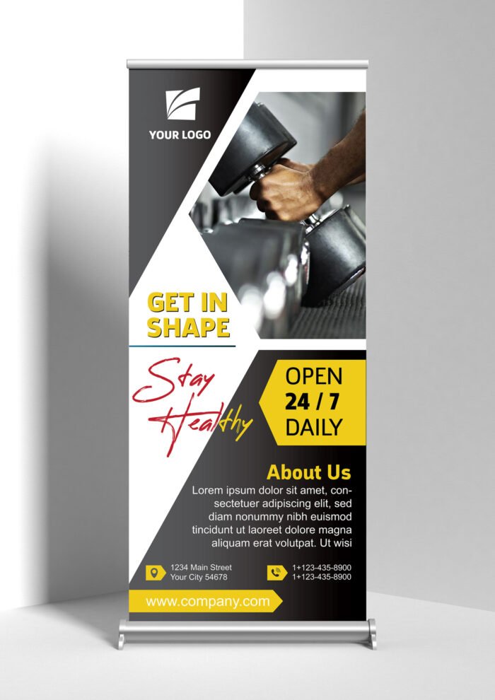 Gym Roll Up Banner Black 1 scaled