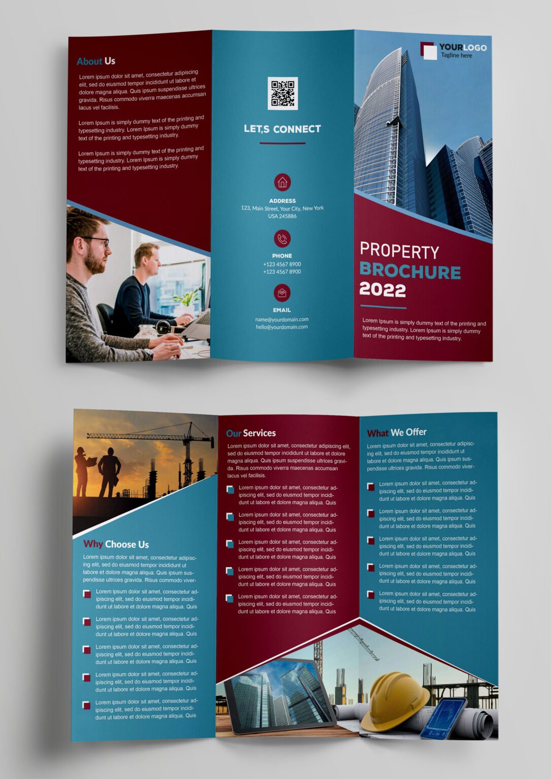 Property/Real Estate Tri-fold Brochure PSD Template | Designers Joint