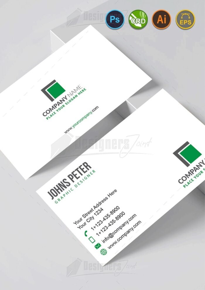 Simple Business Card Green 1